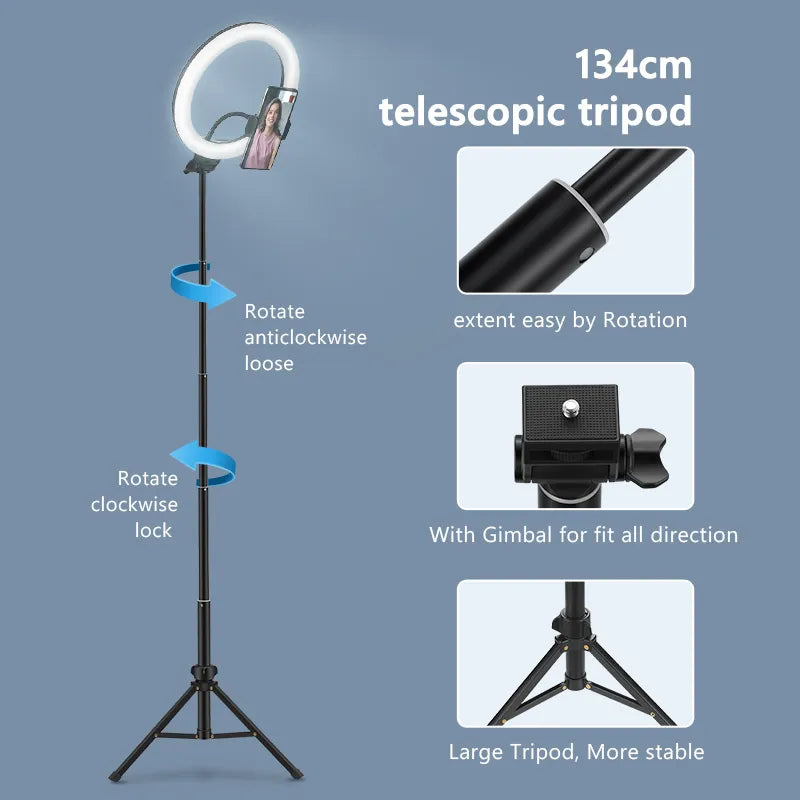 Ring Light Photography Led with mobile holder.