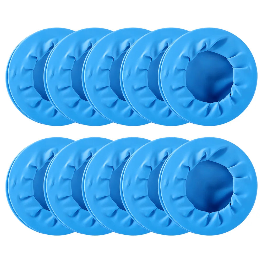 Set of 10 Oral Cheek Rubber Barrier Openers in White/Blue
