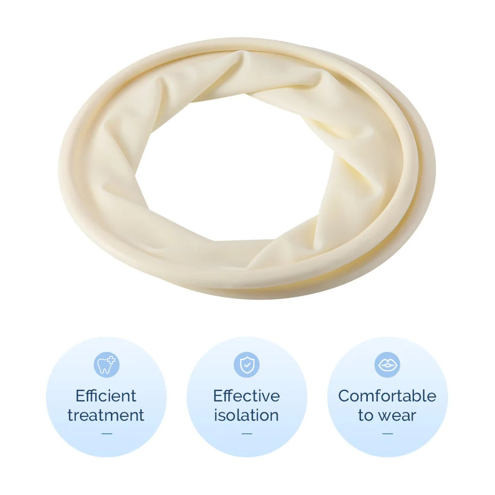 Set of 10 Oral Cheek Rubber Barrier Openers in White/Blue