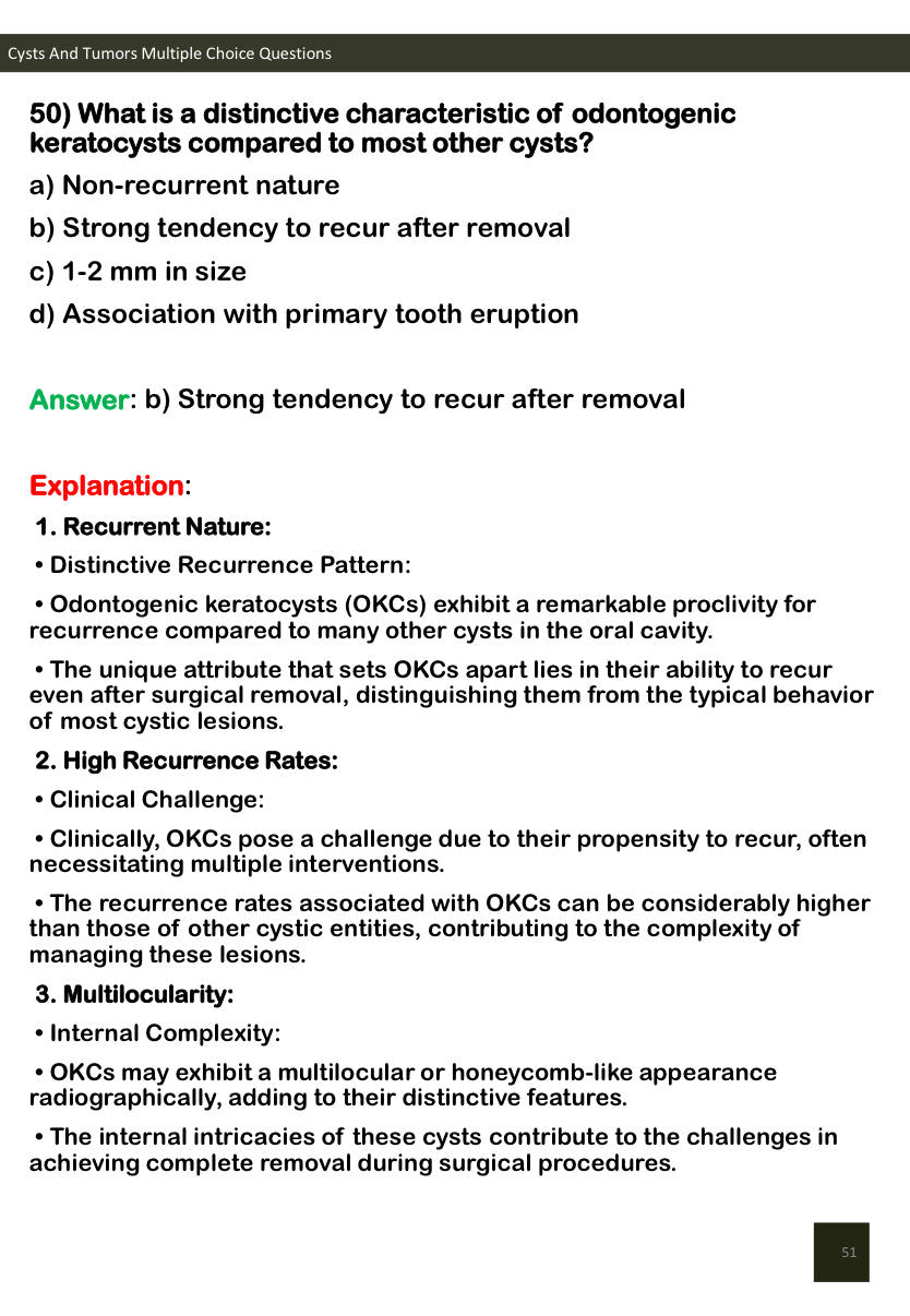 1200+ Dental Multiple Choice Questions Bundle with Detailed Explanations.