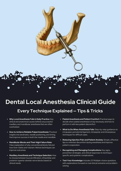 Dental Local Anesthesia Clinical Guide: Every Technique Explained — Tips & Tricks