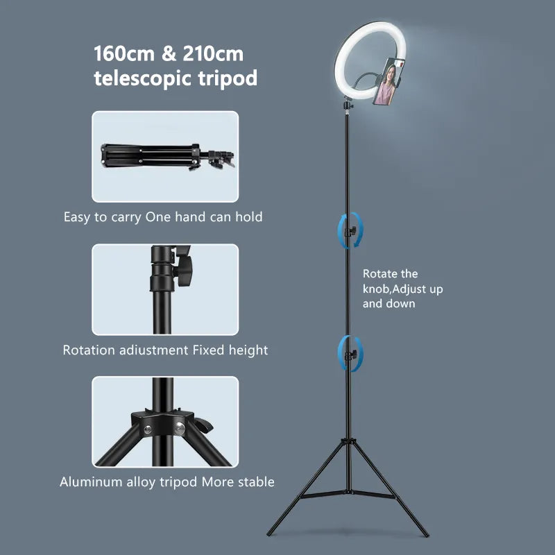 Ring Light Photography Led with mobile holder.