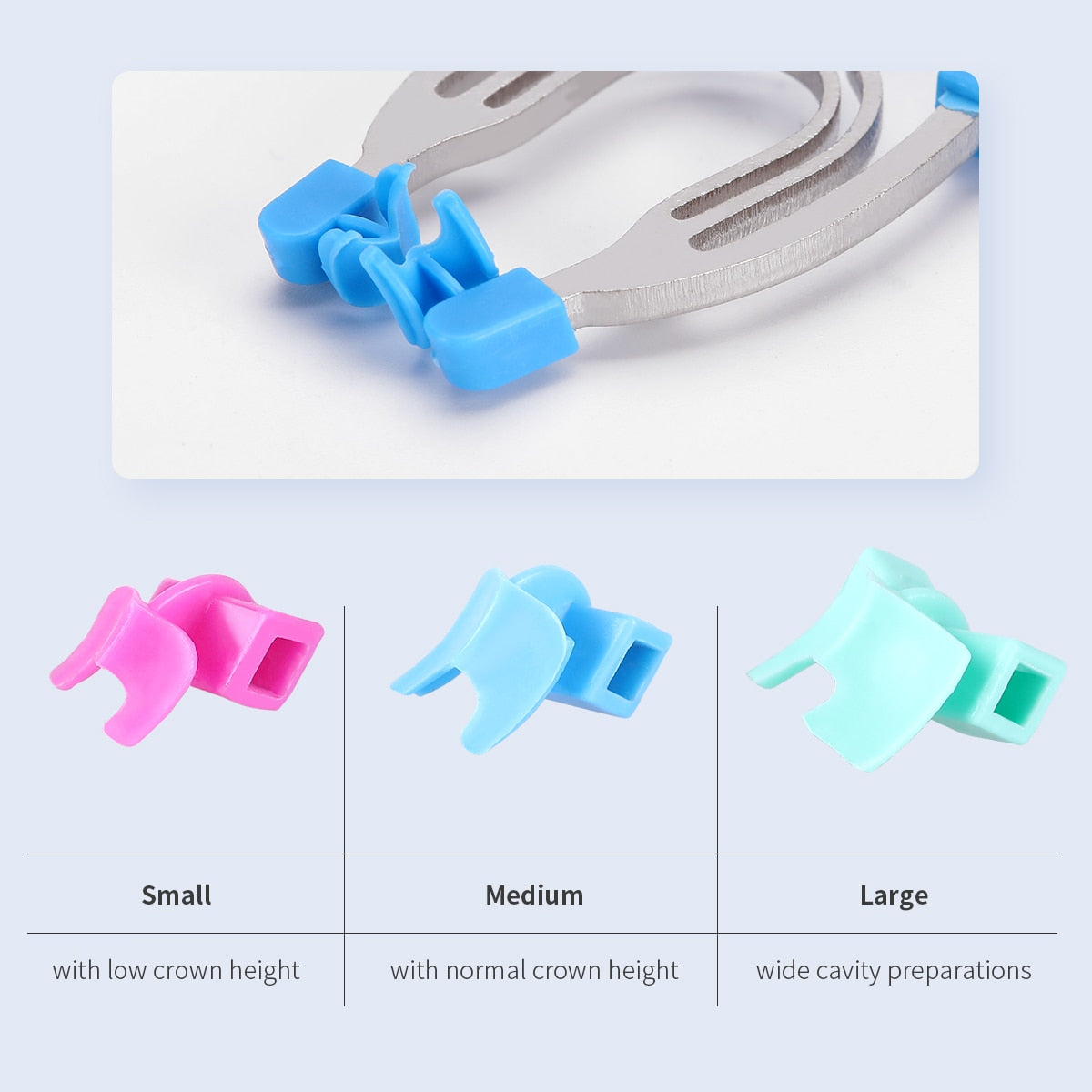 Dental Matrix Sectional Contoured Metal Spring Clip Rings Clamps Wedges.