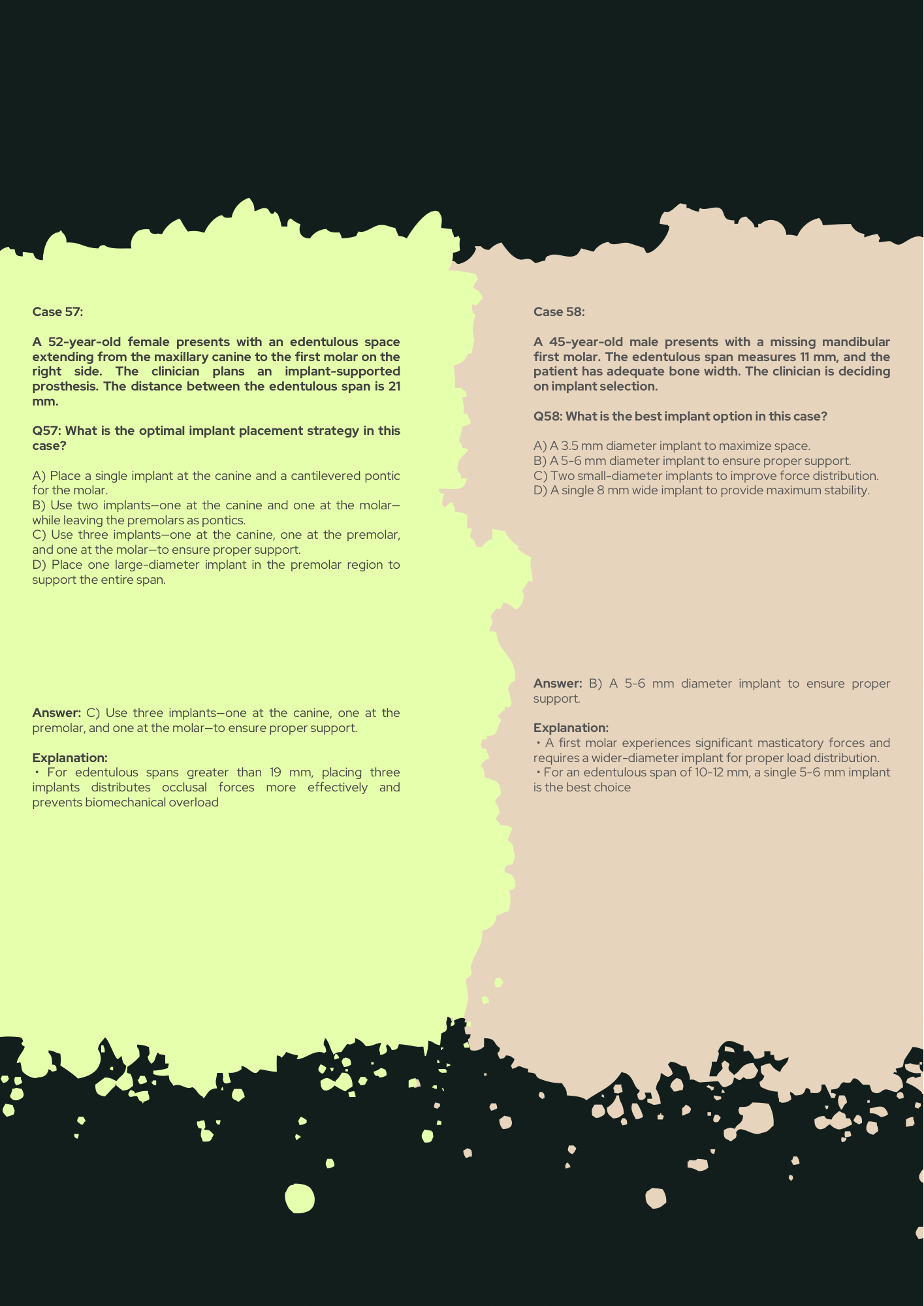 Implantology Guide PDF & Clinical Scenarios with Explanations