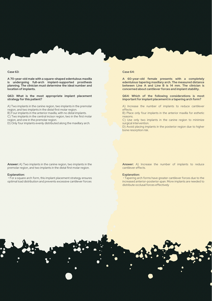 Implantology Guide PDF & Clinical Scenarios with Explanations