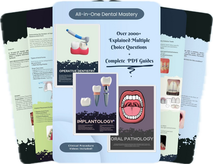 Dental PDF Guides, Video Lectures, MCQs,& Mock Tests!