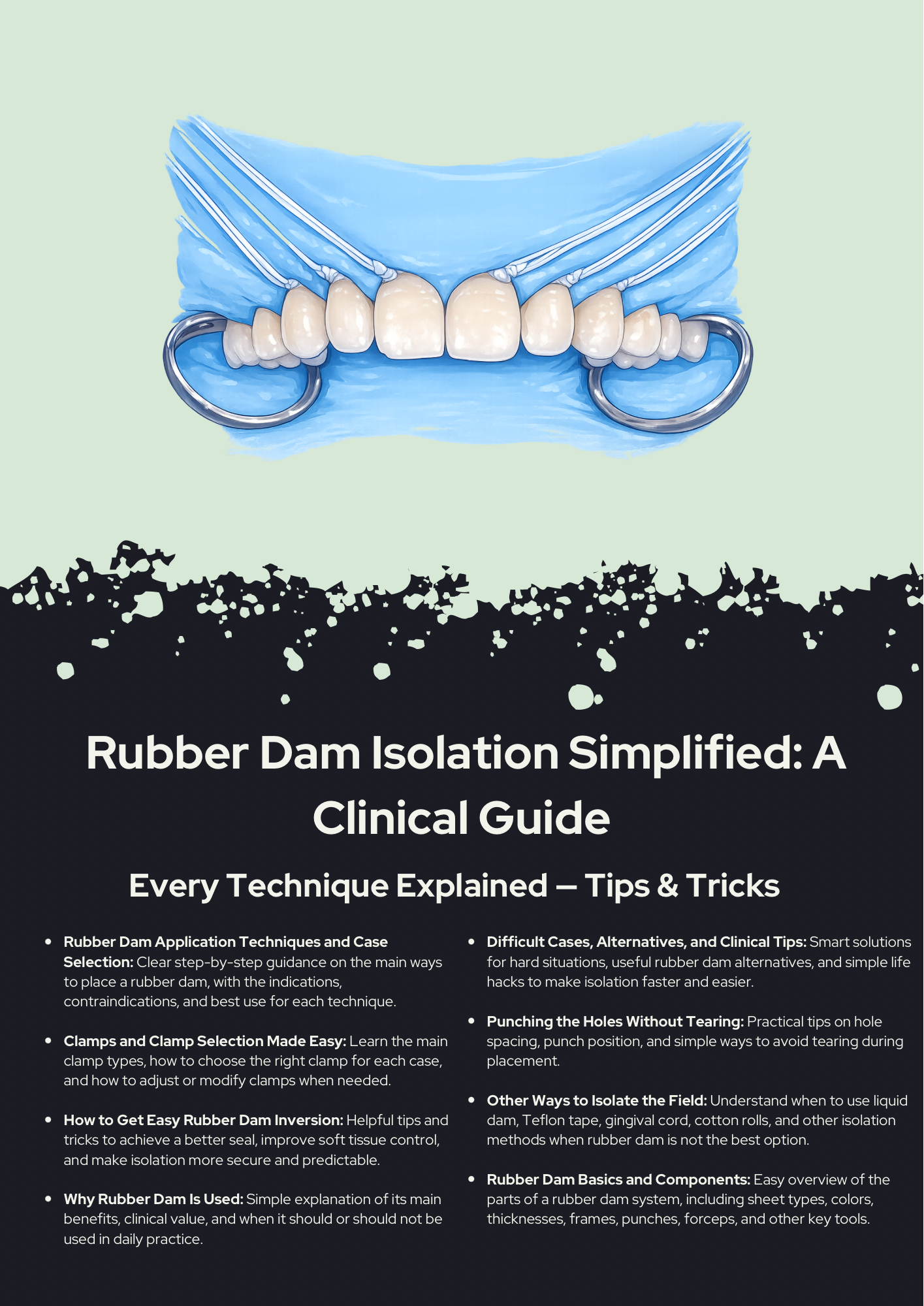 Rubber Dam Isolation Simplified: Every Technique Explained with Clinical Tips and Tricks — PDF Guidebook
