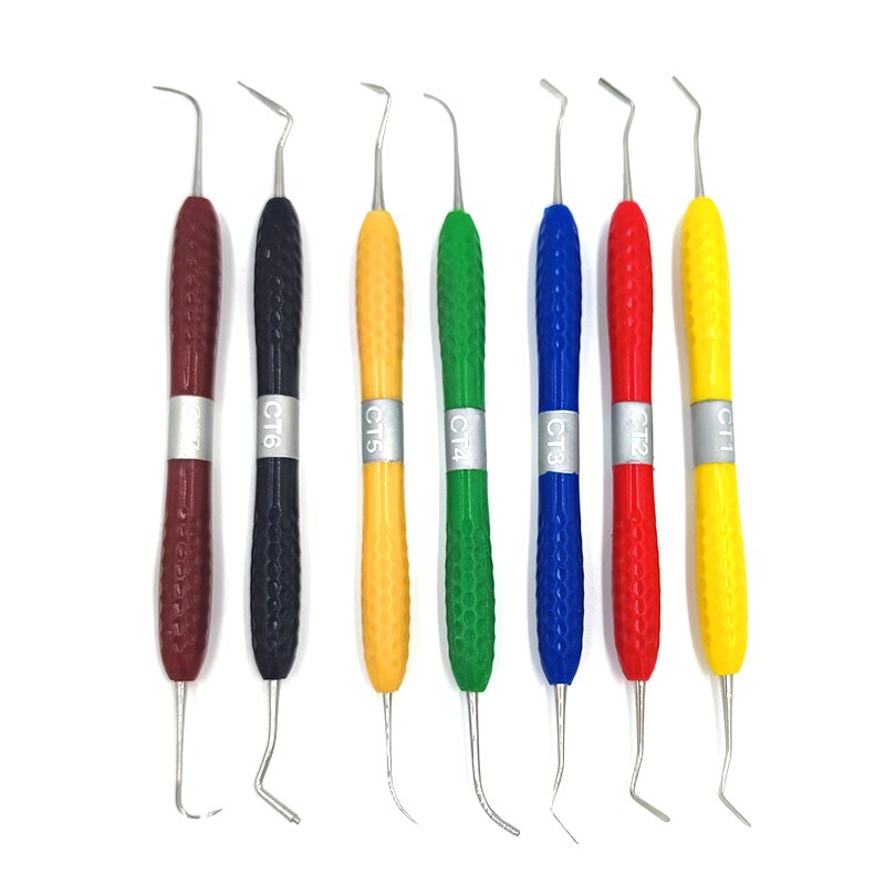 7PCS/SET  Resin Filler Aesthetic Restoration silicone handle