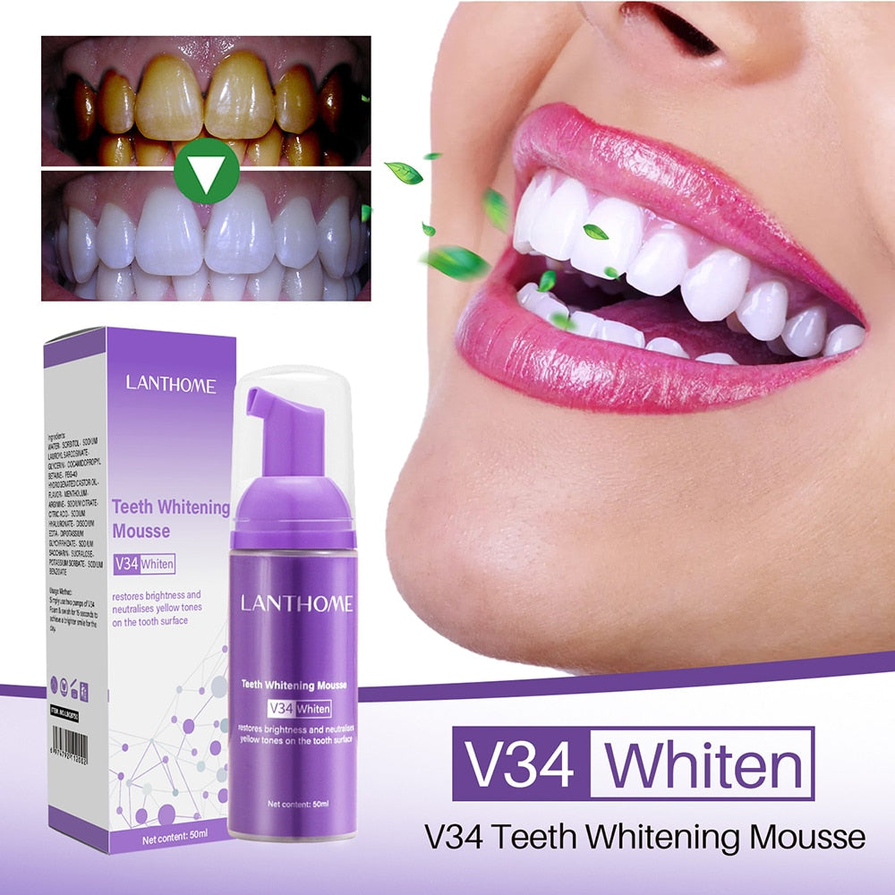 Toothpaste Mousse V34 Teeth Cleaning Whitening