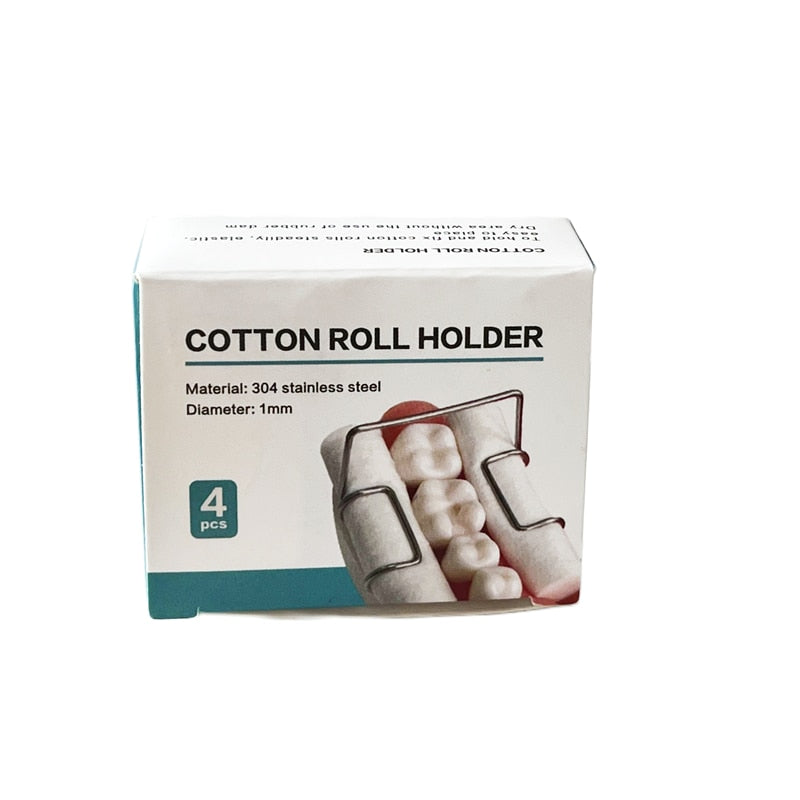 4 pieces of Dental cotton roll Clip Stainless steel Autoclavable.