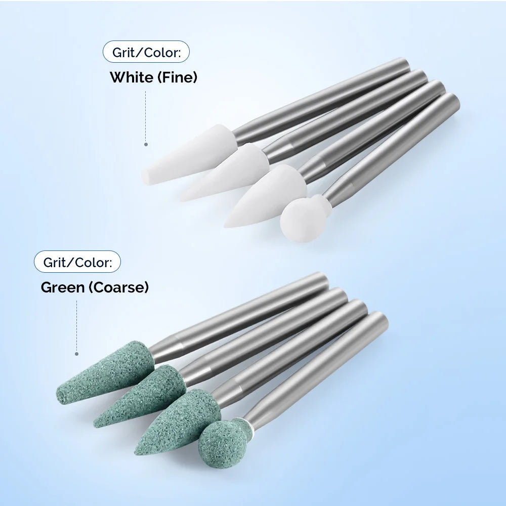 Stone Grinder White/Green Polishing Burs