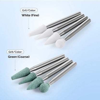 Stone Grinder White/Green Polishing Burs