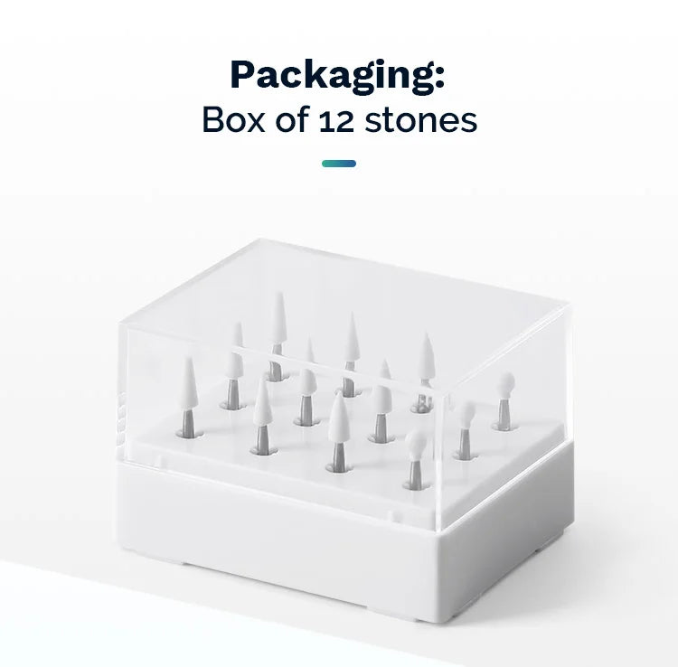 Stone Grinder White/Green Polishing Burs