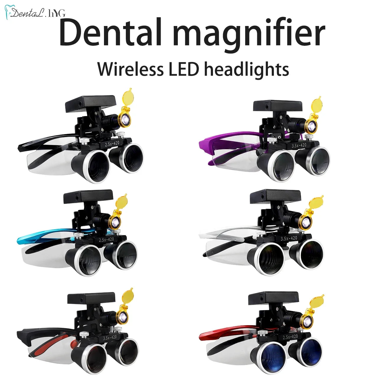 Dental Loupes With LED HeadLight 2.5/3.5x Magnification