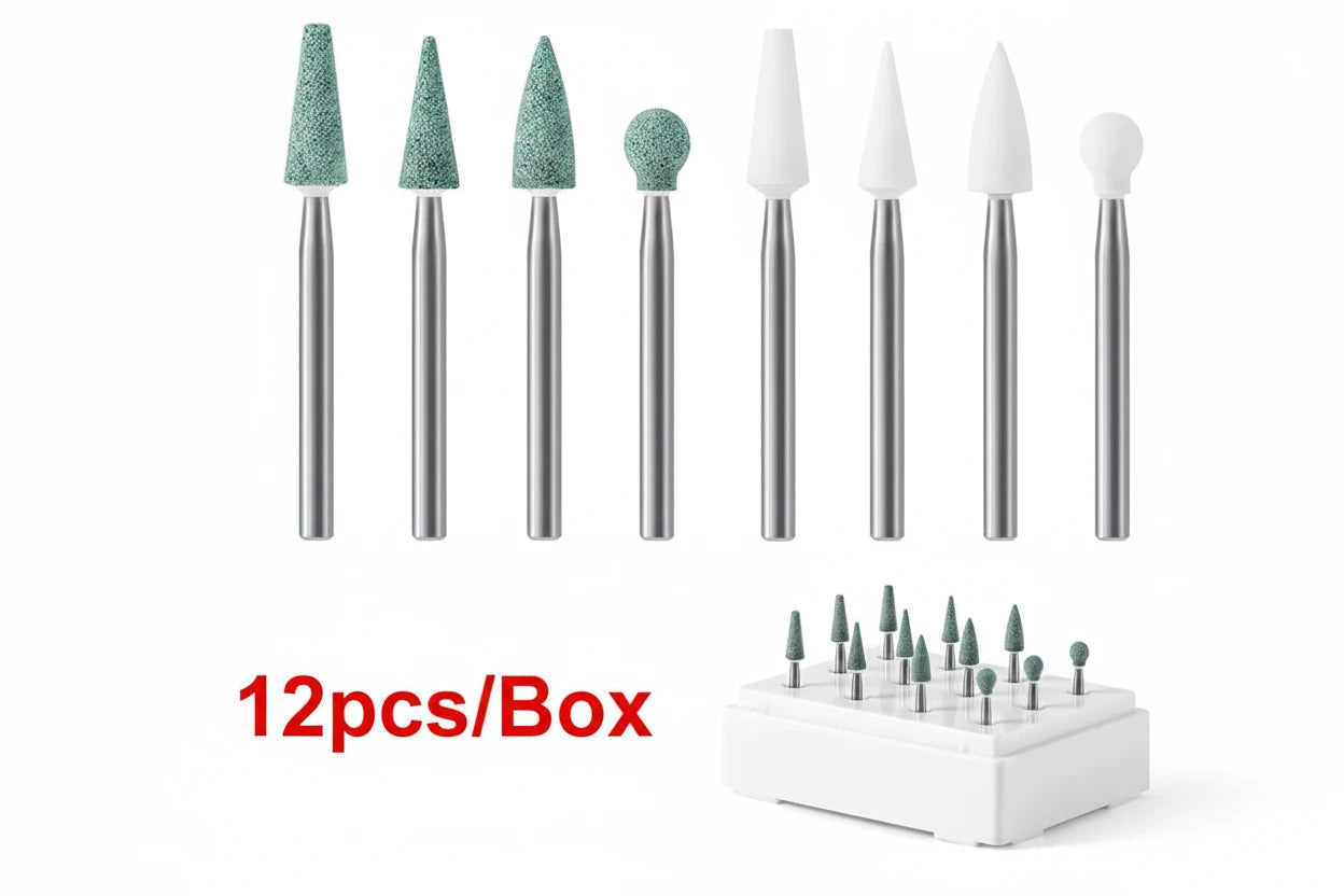 Stone Grinder White/Green Polishing Burs