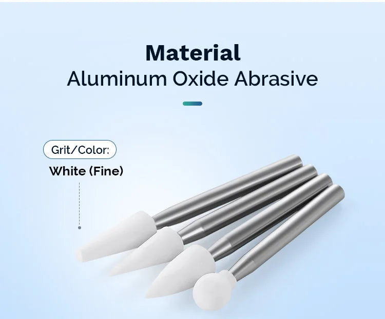 Stone Grinder White/Green Polishing Burs