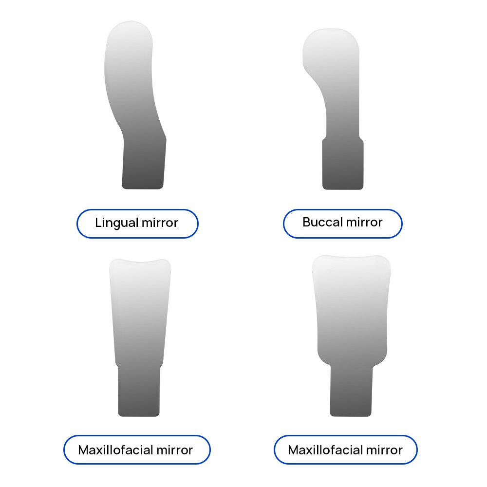 Fog-Free Dental Mirrors: Intraoral Photography Set with LED and Stainless Steel.