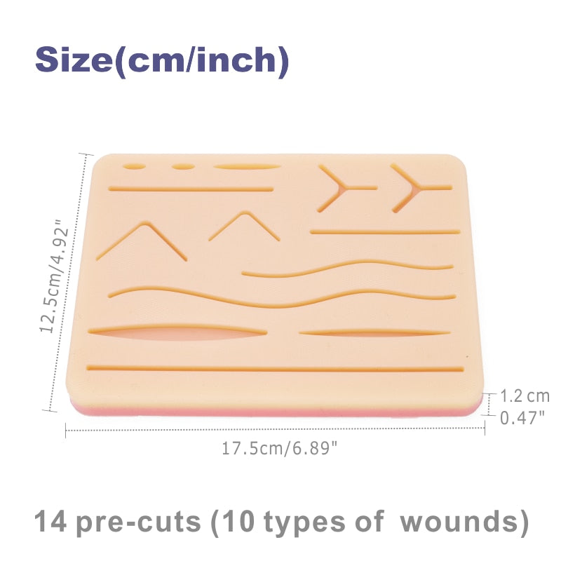 Medical / Dental Students Suture Kit practice model with Skin Pad Model Tool Set.