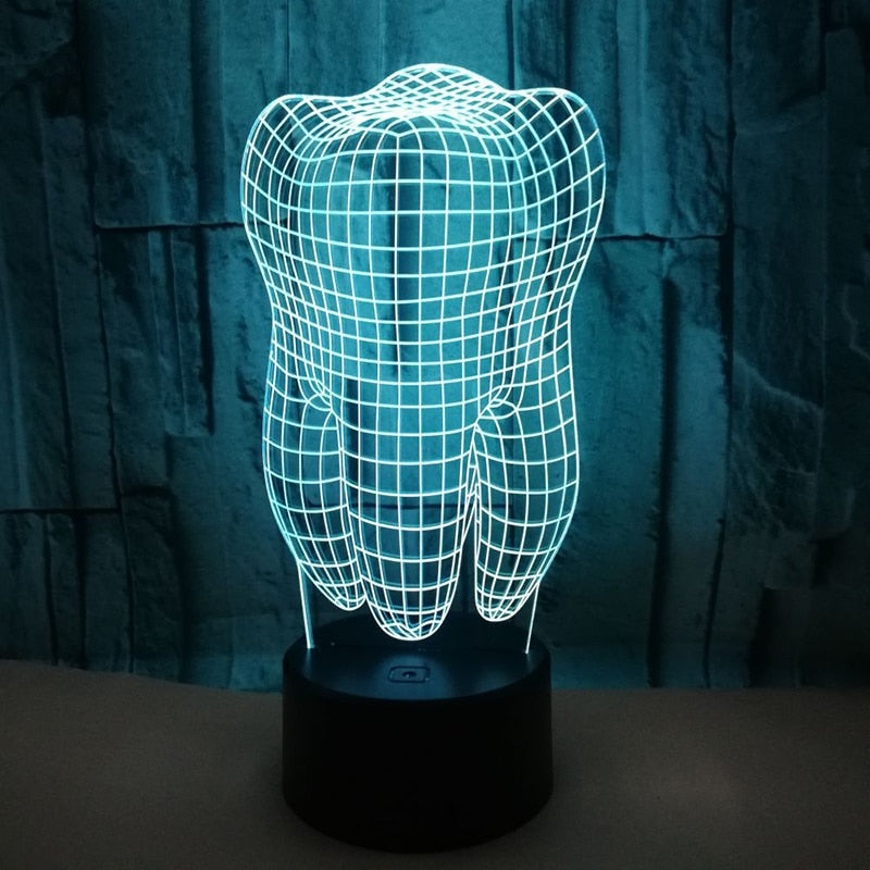 Dentist Decoration Teeth Dental 3d Led Night Lights For Bedroom Manga Desk Lava Lamp