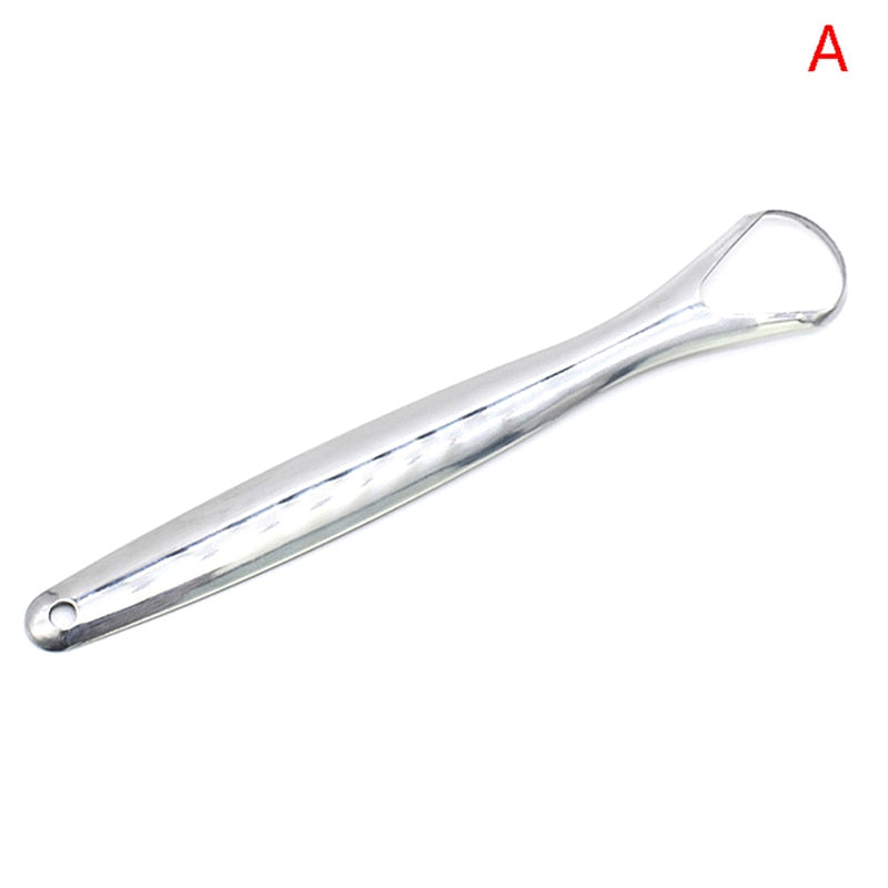 U Type Tongue Scraper Stainless Steel Oral Tongue Cleaner Brush Cleaning Coated Tongue Toothbrush Oral Hygiene Care Tools