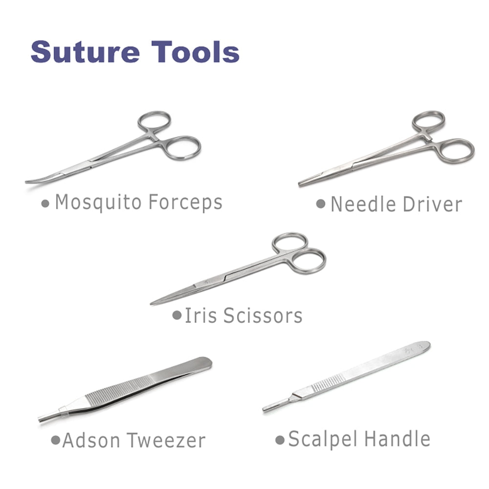 Medical / Dental Students Suture Kit practice model with Skin Pad Model Tool Set.