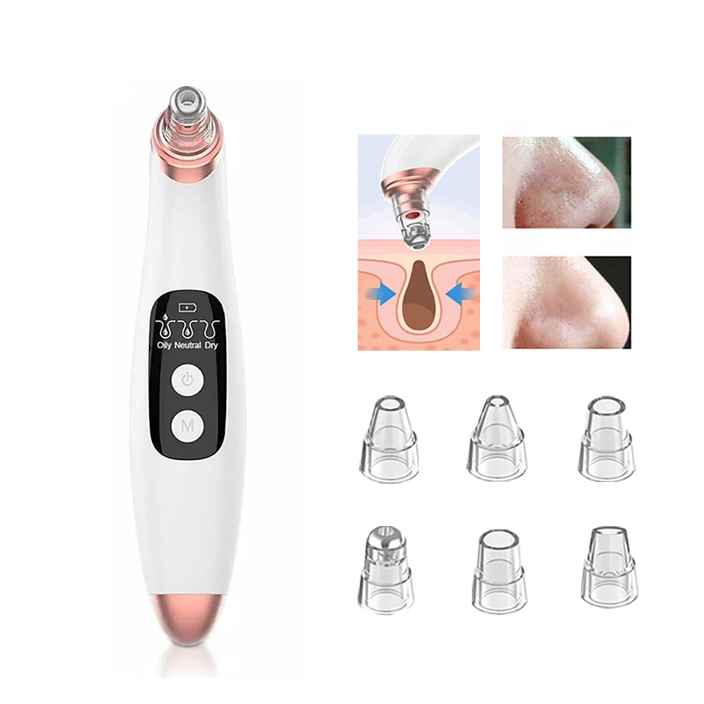 Blackhead Remover Pore Vacuum Face Cleaner Electric Pimple Black Head Removal USB Rechargeable Water Cycle Facial Cleaning Tools