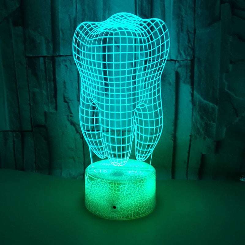 Dentist Decoration Teeth Dental 3d Led Night Lights For Bedroom Manga Desk Lava Lamp