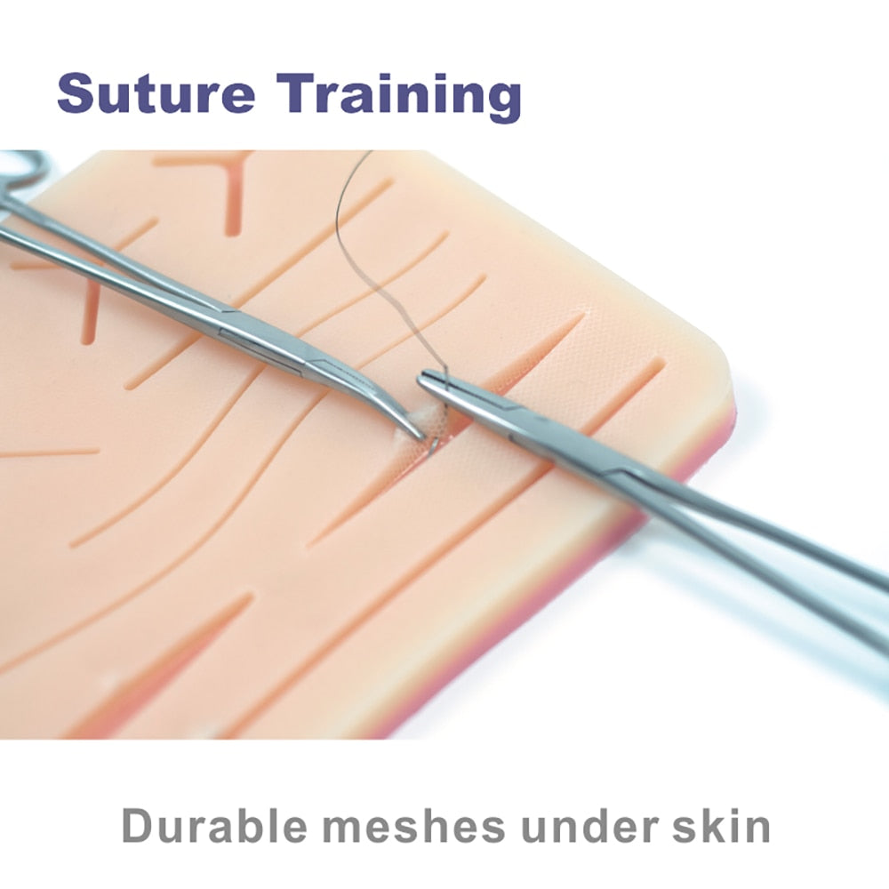 Medical / Dental Students Suture Kit practice model with Skin Pad Model Tool Set.