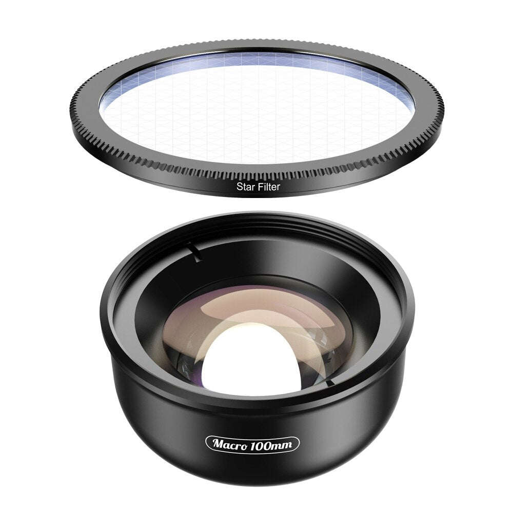 100mm Professional Macro Lens HD for mobile Phone Lens With CPL Star Filter.