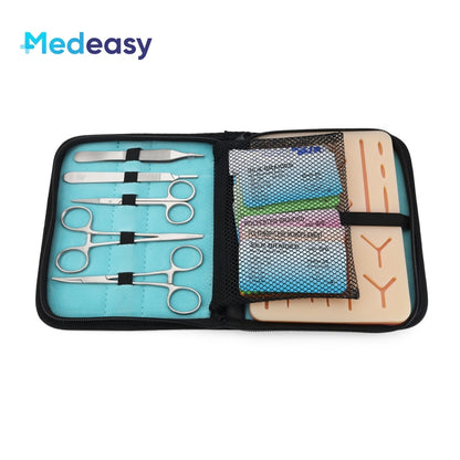 Medical / Dental Students Suture Kit practice model with Skin Pad Model Tool Set.