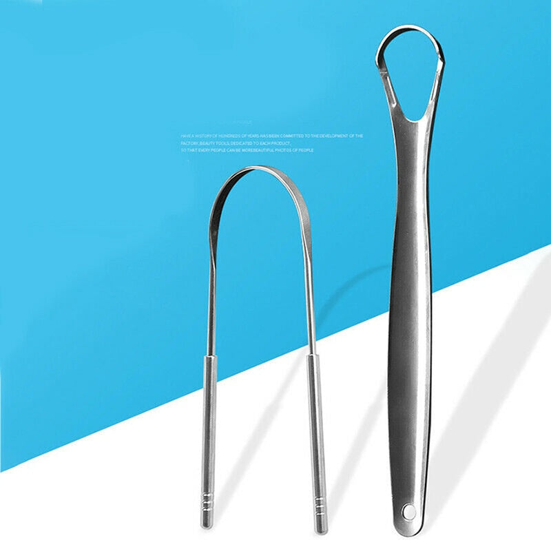 U Type Tongue Scraper Stainless Steel Oral Tongue Cleaner Brush Cleaning Coated Tongue Toothbrush Oral Hygiene Care Tools